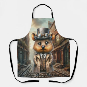 Steampunk Quokka in Victorian London Apron