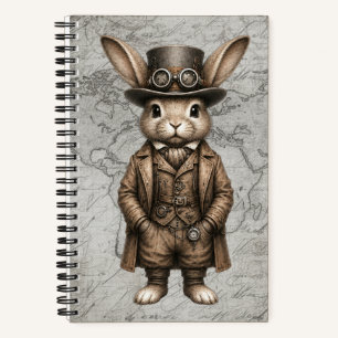 Steampunk Rabbit - Facing Forward Notebook