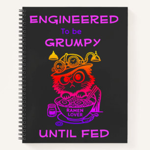 Steampunk Ramen Cat Funny Anime Notebook