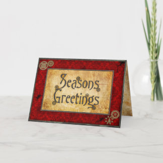 Steampunk Red Victorian Card