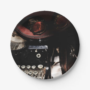 Steampunk Reflections Paper Plate