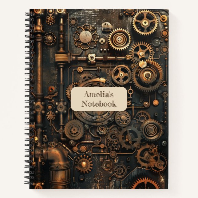 Steampunk Retro Notebook (Front)