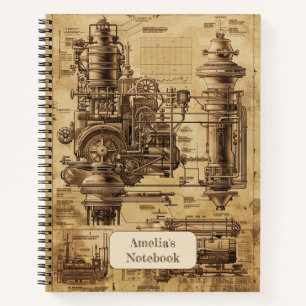 Steampunk Retro Notebook