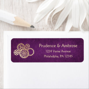 Steampunk Return Address Label