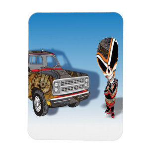 Steampunk Robot Teenage Alien Cyborg Magnet