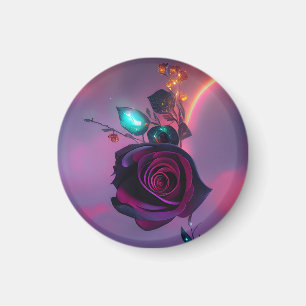 Steampunk Rose Magnet