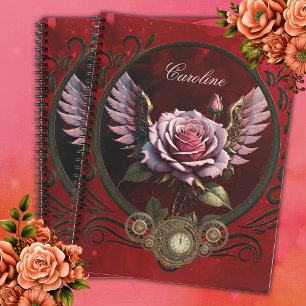 Steampunk rose notebook