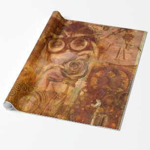 Steampunk Rose Wrapping Paper