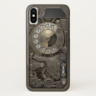 Steampunk Rotary Metal Dial Phone. Case. iPhone X Case