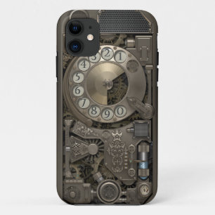 Steampunk Rotary Metal Dial Phone. iPhone 11 Case