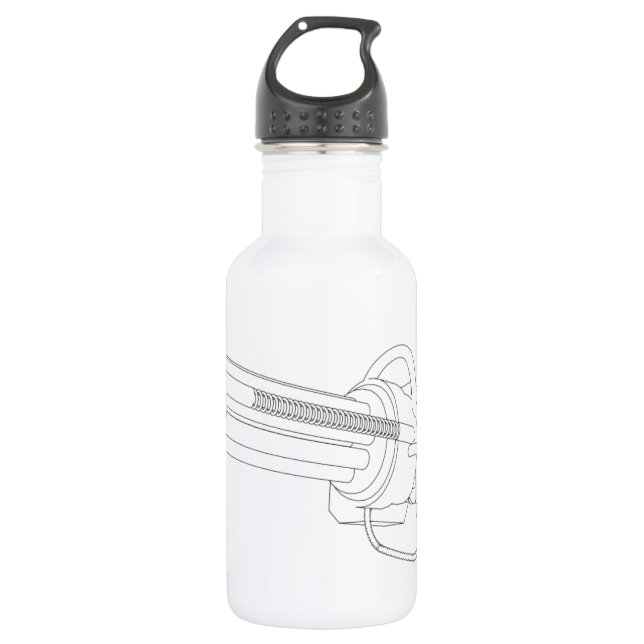 Steampunk Rotation Gun 532 Ml Water Bottle (Front)