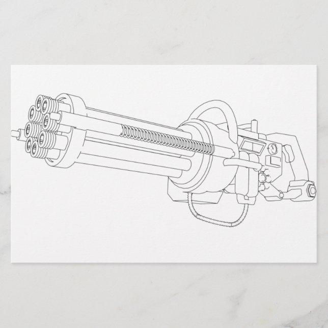 Steampunk Rotation Gun Stationery (Front)