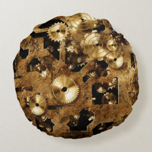 Steampunk Round Cushion