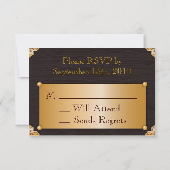 Steampunk RSVP Card (Front)