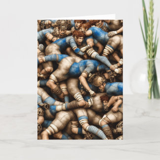 Steampunk Rugby - Rugby Greeting Card