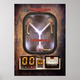 Steampunk rustic Flux capacitor Poster