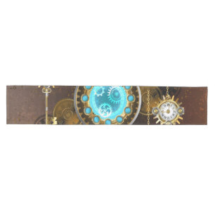 Steampunk Rusty Background with Turquoise Lenses Medium Table Runner