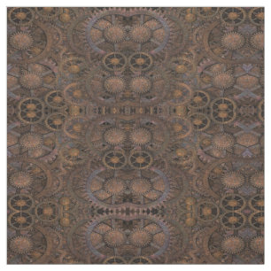 Steampunk Rusty Cogs Fabric