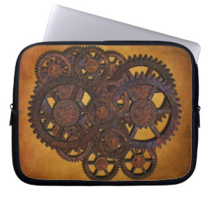 Steampunk Rusty Gears Laptop Sleeve