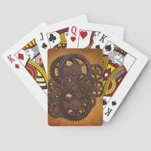 Steampunk Rusty Gears Playing Cards