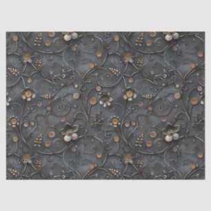 Steampunk Rusty Metal Flowers for Decoupage Tissue Paper