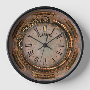 Steampunk Rusty Vintage Art Deco Clock