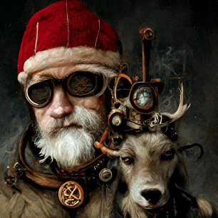 Steampunk Santa and His Best Friend Tissue Paper