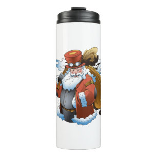 Steampunk Santa Christmas Vintage Style Thermal Tumbler