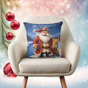Steampunk Santa Claus – Vintage Christmas Adventur Cushion