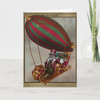 Steampunk Santa greeting card