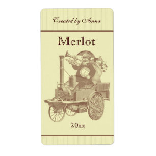 Steampunk Santa on steam engine