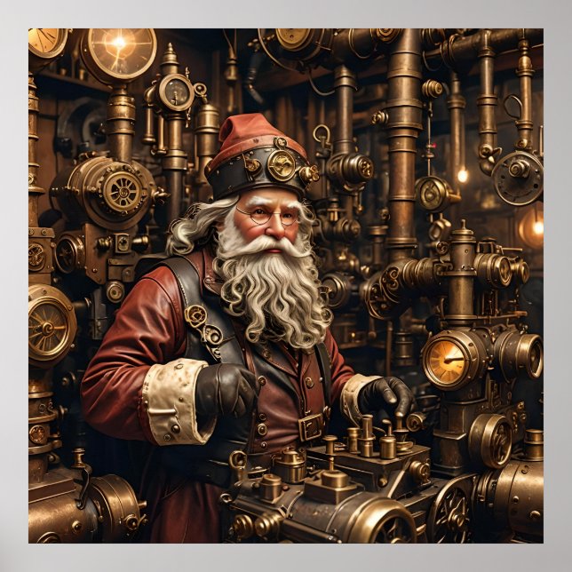 Steampunk Santa Poster (Front)