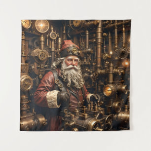 Steampunk Santa Tapestry