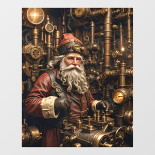 Steampunk Santa Window Cling