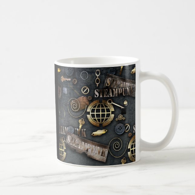 Steampunk, scrapbooking coffee mug (Right)