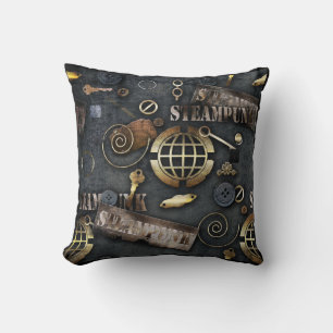 Steampunk, scrapbooking cushion