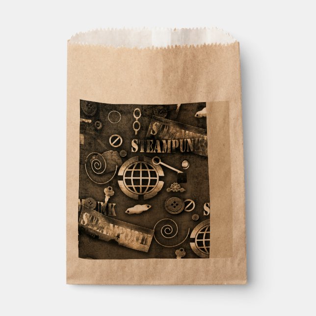 Steampunk, scrapbooking favour bags (Front)