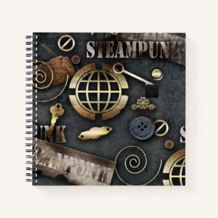 Steampunk, scrapbooking notebook