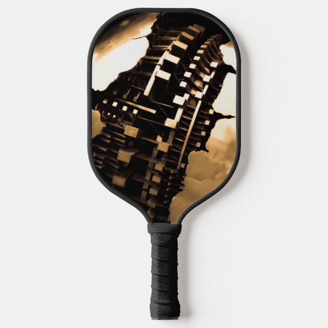 Steampunk Sculpture Pickleball Paddle (Front)