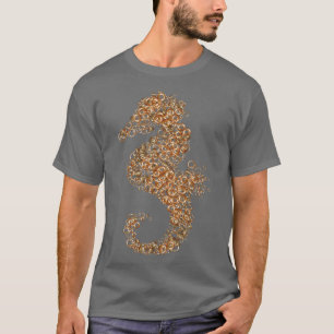 Steampunk seahorse abstract design 1 T-Shirt