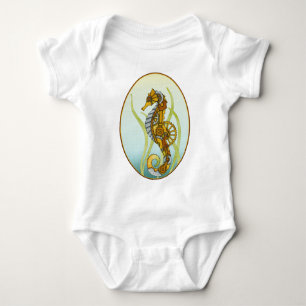 Steampunk Seahorse Baby Bodysuit
