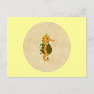 Steampunk Seahorse Postcard