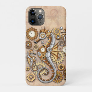 Steampunk Seahorse Vintage Surreal Art iPhone 11 Pro Case
