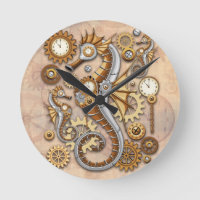 Steampunk Seahorse Vintage Surreal Art