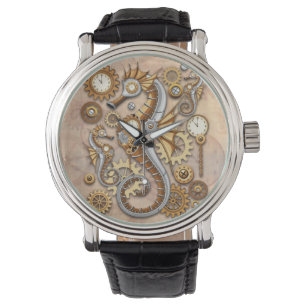 Steampunk Seahorse Vintage Surreal Art  Watch