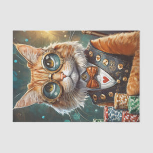 Steampunk Seymour, Cat Deals Poker Tissue Paper
