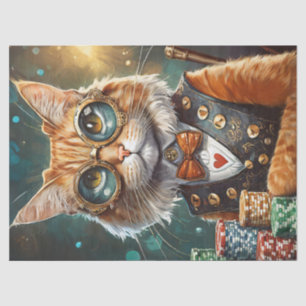 Steampunk Seymour, Cat Deals Poker Tissue Paper