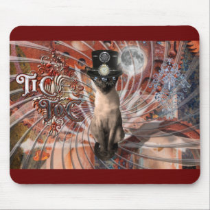 Steampunk Siamese Cat Meezer Mouse Mat