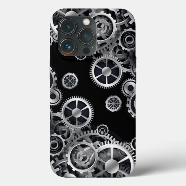 Steampunk Silver Gears  Case-Mate iPhone Case (Back)
