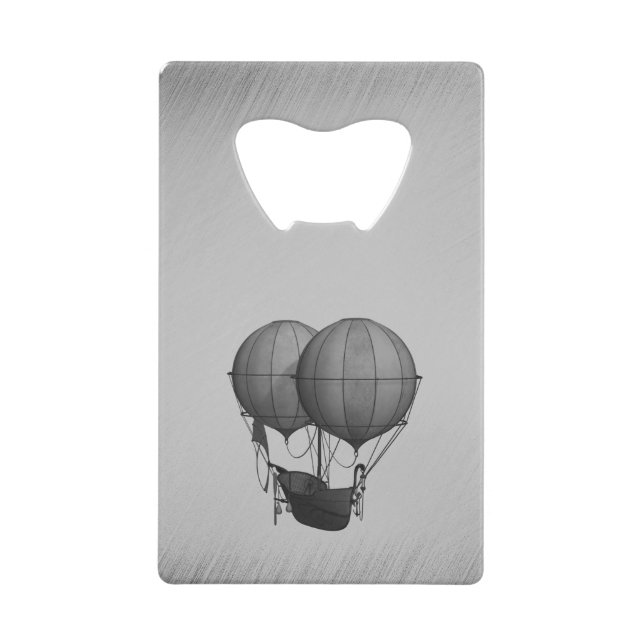 Steampunk Silver Hot Air Balloons with Ship (Front)